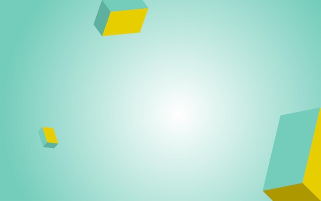 3d rectangle with lite green background