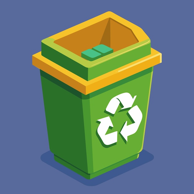 Vector 3d recycle bin highquality vector and illustration of ecological concept