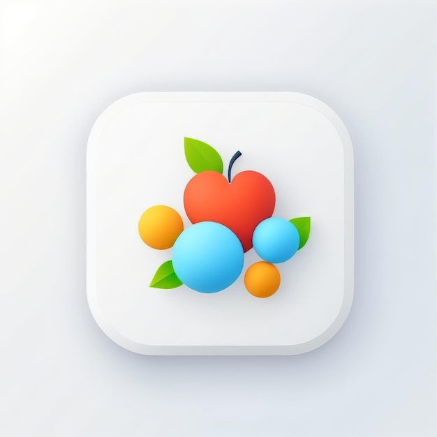 3D render of apple icon with shadow 3D render of apple icon with shadow