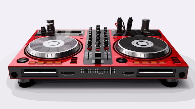 Vector 3d render of djs decks stock illustration