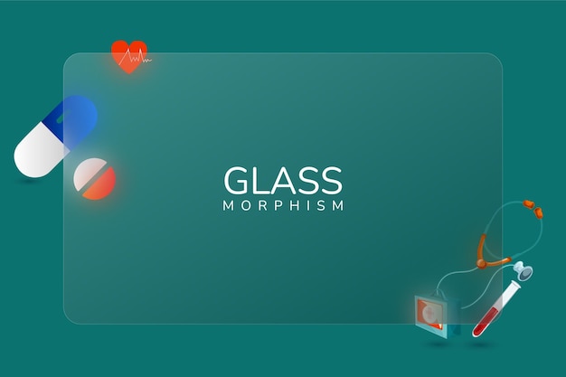 3d Render Glass Morphism Background Designs