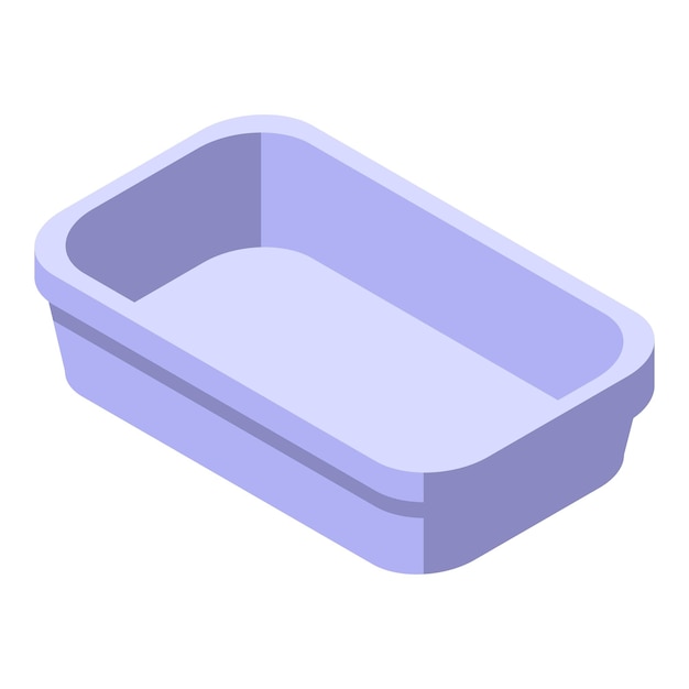 3d render of an isometric purple bathtub suitable for bathroom decor designs