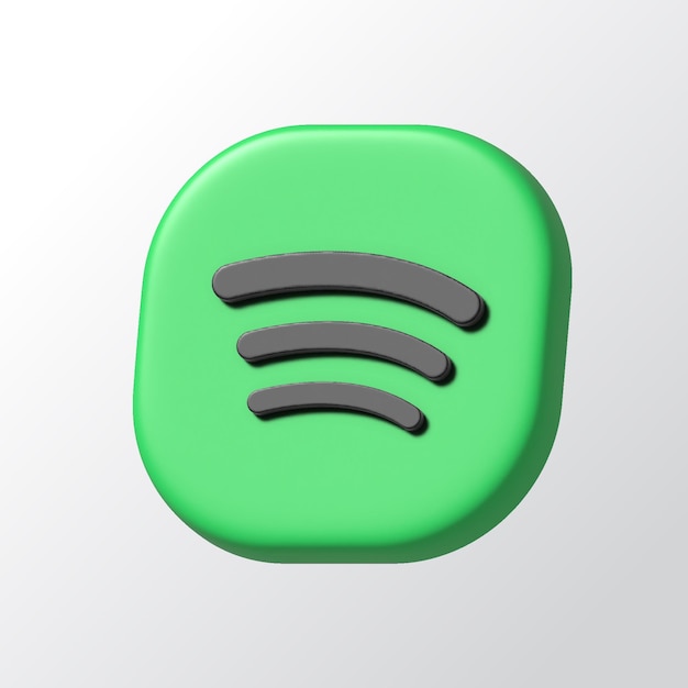 3D Rendered Spotify Logo