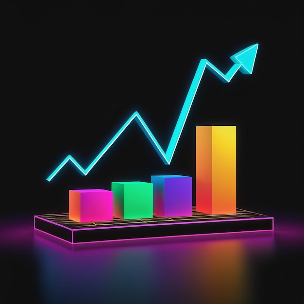 3D rendering of business graph 3D rendering of business graph 3D illustration business chart o