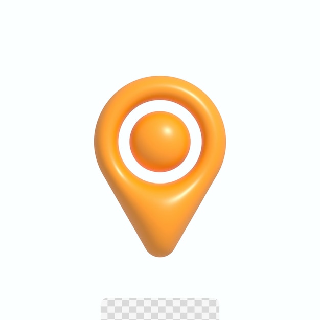 3d rendering location pin icon