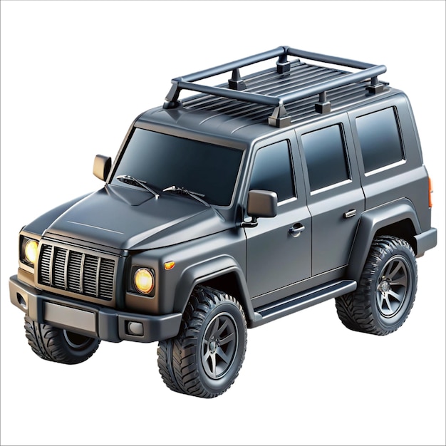 3d rendering plastic jeep wrangler