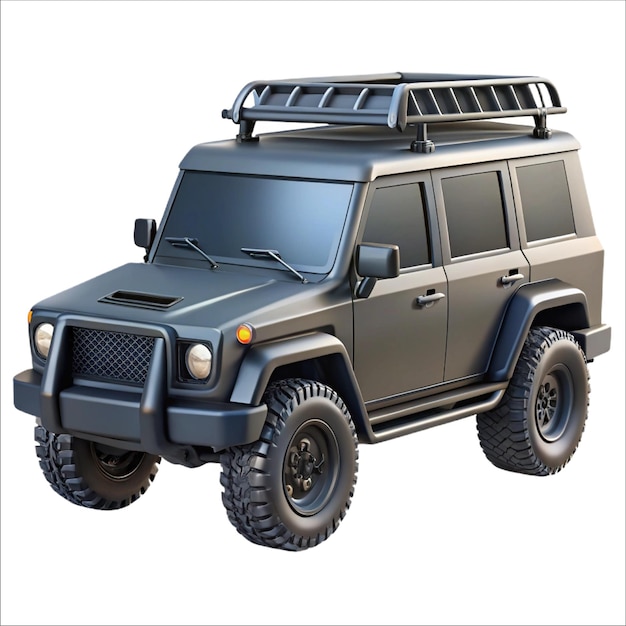 Vector 3d rendering plastic jeep wrangler