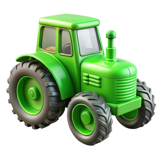 Vector 3d rendering plastic tractor