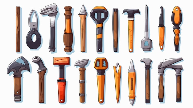 3D Repair Icon Set with Wrenches and Screwdrivers