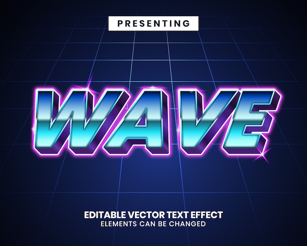 3d Retrowave futuristic  text effect