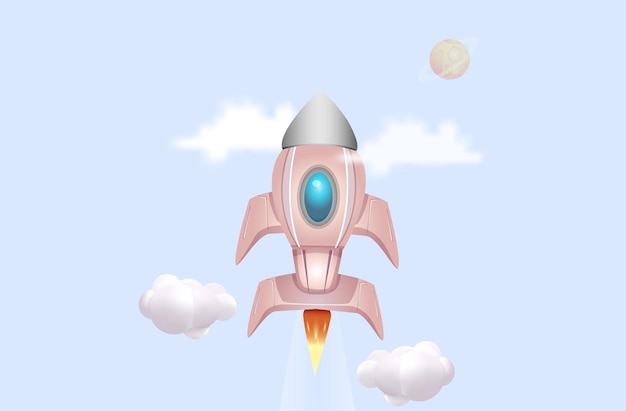 3D ROCKET START UP CONCEPT