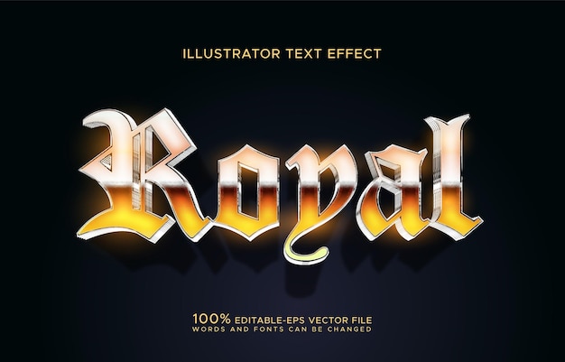 3d royal golden mockup text style effect