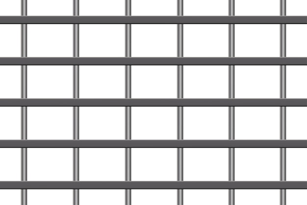 3d seamless prison cage Metal jail bars Iron grid mesh Vector illustration EPS 10