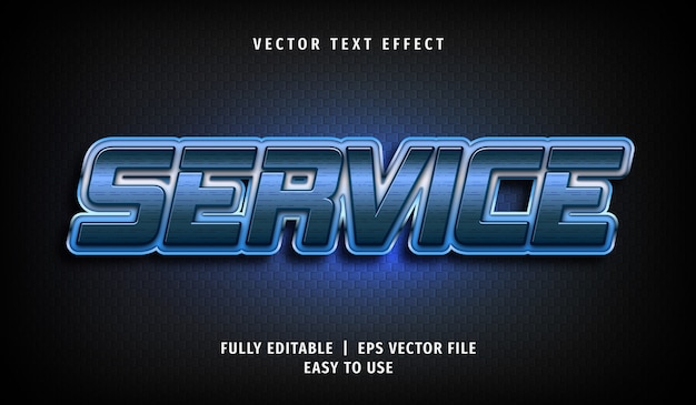 3D Service Text effect, Editable Text Style