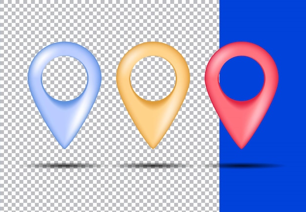 3d set point icon vector design