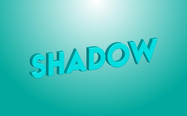 3d shadow text effect