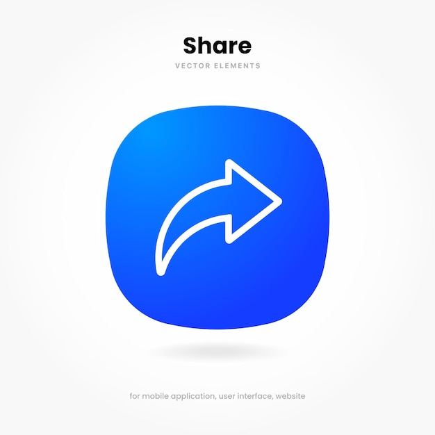 3d share vector icon, add to cloud symbol. Load sign. Share, sharing, transfer icon