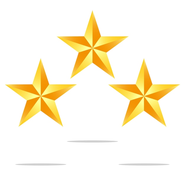 3d shiny golden star by vector design