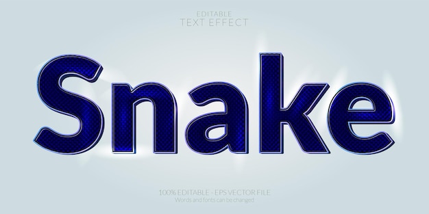 3d Snake Editable Text Effect