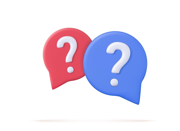 3d Speech bubble with question mark