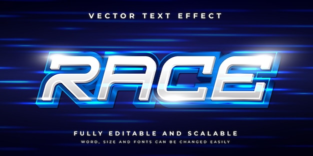 3d speed racer editable vector text effect