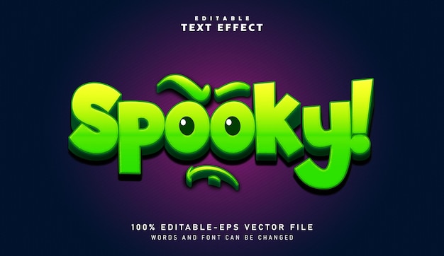 3D Spooky text effect Editable text effect