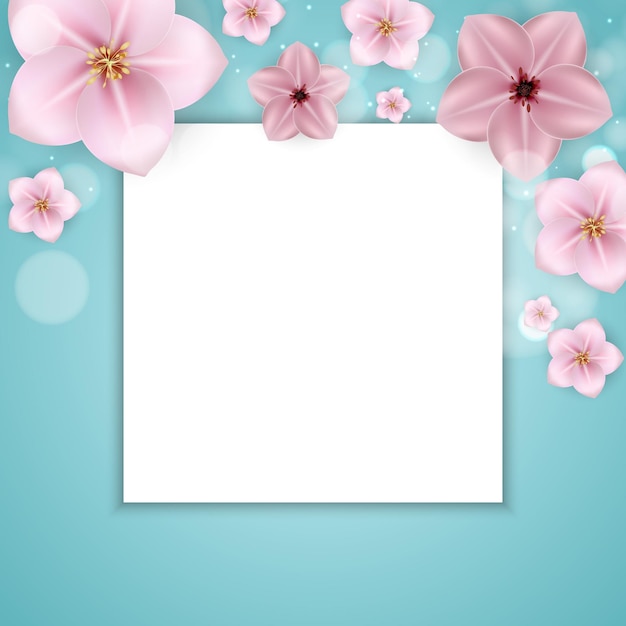 3d spring and summer pink flower