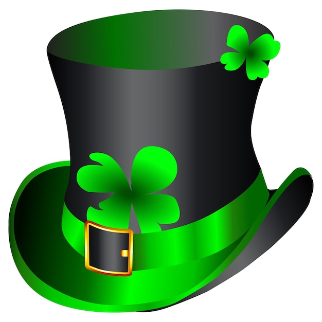 3d St Patricks Day Hat And clover leaf