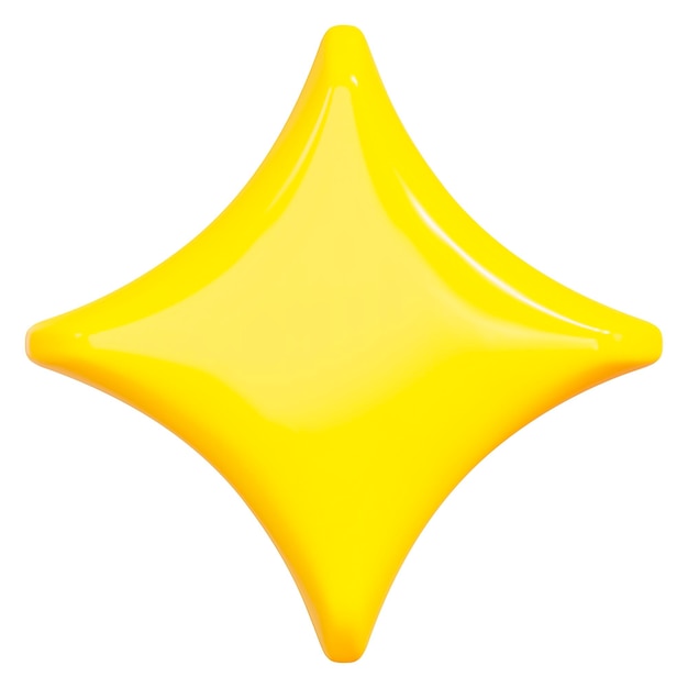 3d star with yellow color Cartoon style Stock vector illustration