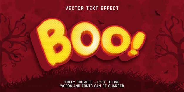 3d style effect text boo template