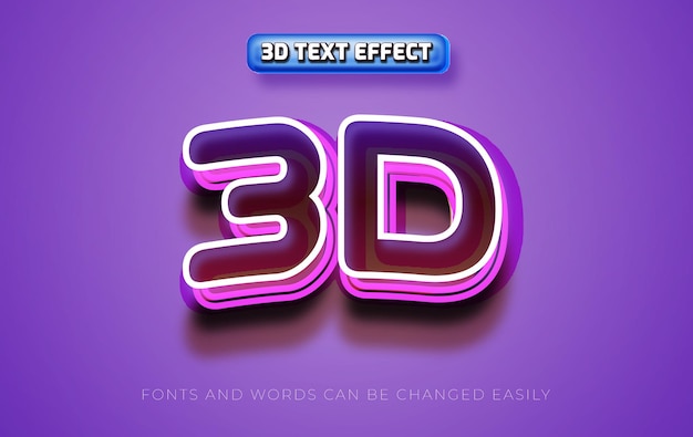 3d style text effect template