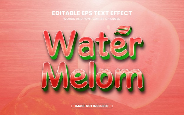 3d style watermelon text effect