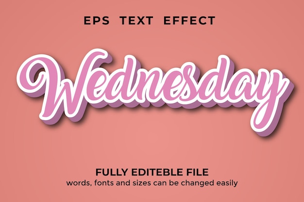 3d style Wednesday editable text effect