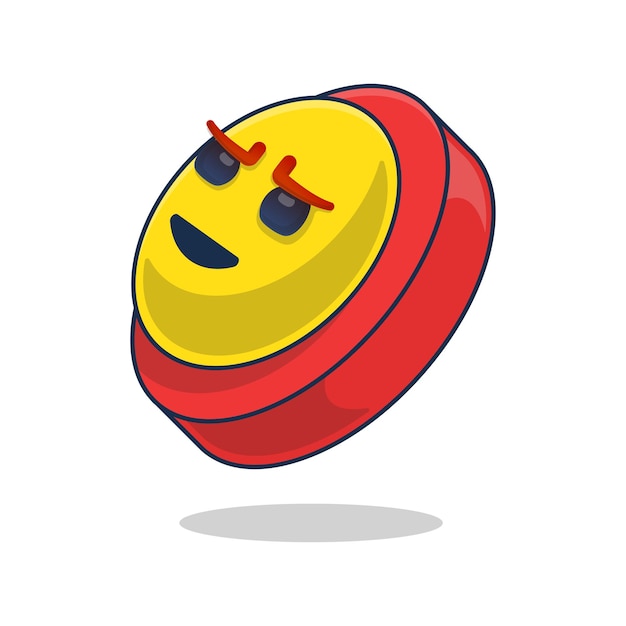 3d surprised emoticon cartoon vector illustration design