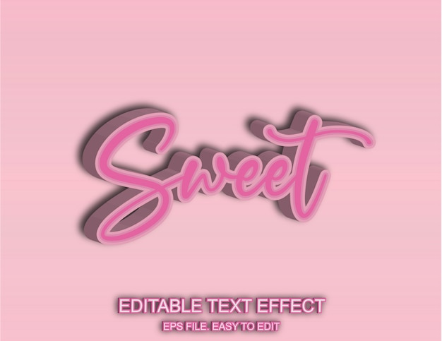 3d sweet text style