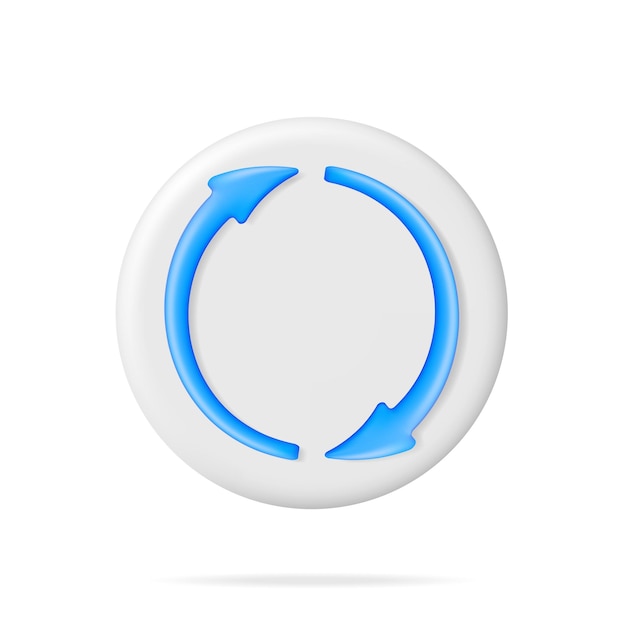 3D Synchronization Icon Isolated