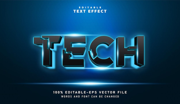 3D Tech text effect  Editable text effect