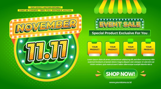 3D TEXT EDITABLE 99 SEPTEMBER BIG EVENT SUPER SALE FLYER DISCOUNT CASHBACK PROMO