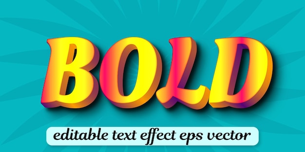 3D Text Effect Editable 3D Style