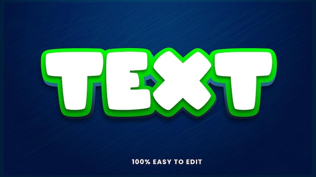 3d Text Effect Editable Format template