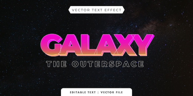 3D TEXT EFFECT GALAXY