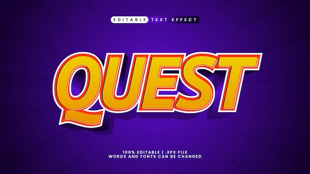 3d text effect quest