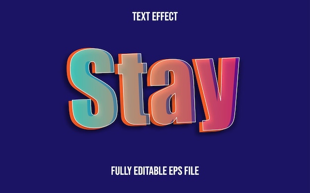 3d Text Effect Stay