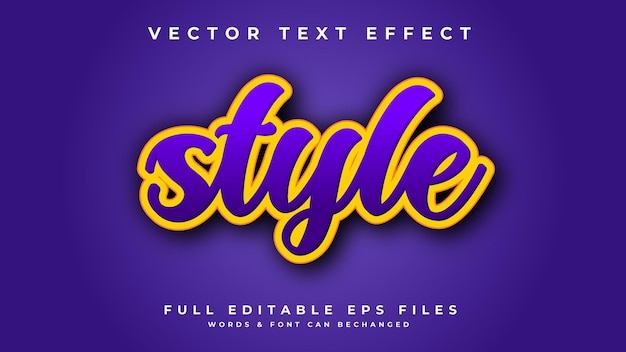 3d text effect with purple gradient