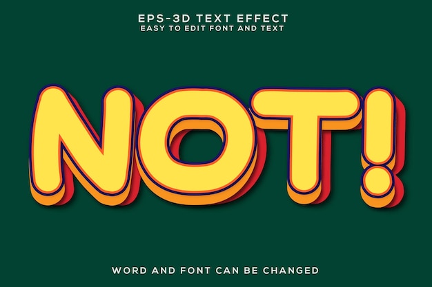 Not 3d text effect