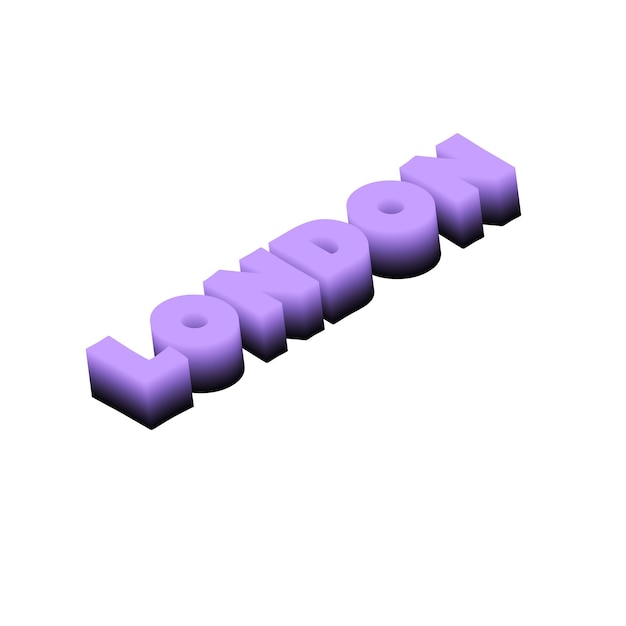 3d text london