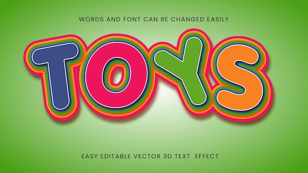 3d text toys style design