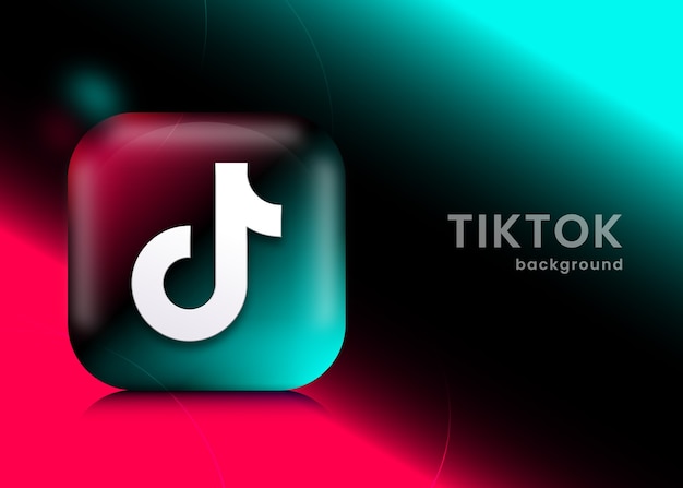 3D Tiktok background or banner