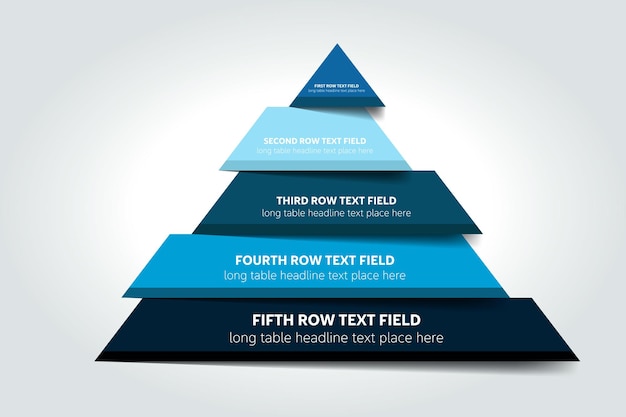 3d triangle infographic chart scheme diagram table schedule element Vector