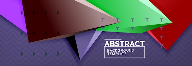 3d triangular vector minimal abstract background design